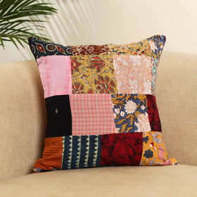  Multicolor Handcrafted Cotton Patchwork Cushion Cover