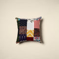 Multicolor - handcrafted cotton patchwork cushion cover 57