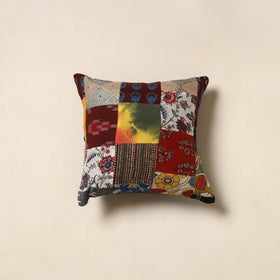 Multicolor - handcrafted cotton patchwork cushion cover 57
