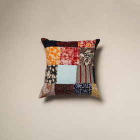 Handcrafted cotton patchwork cushion cover 58