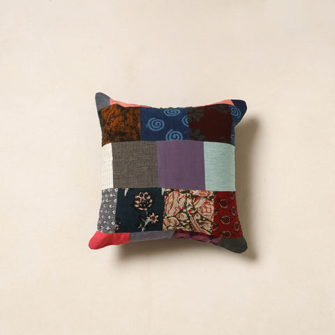 Multicolor - handcrafted cotton patchwork cushion cover 58