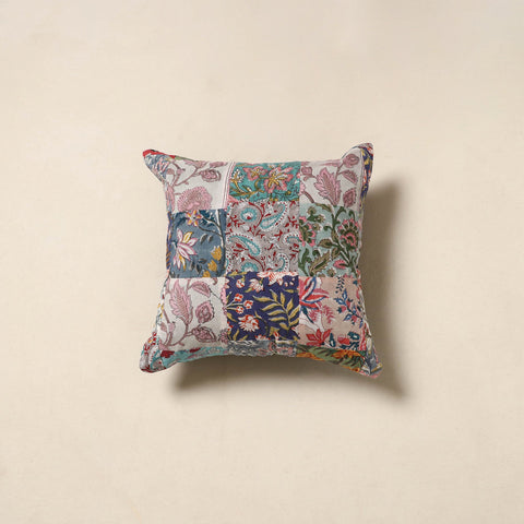 Multicolor - handcrafted cotton patchwork cushion cover 59