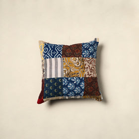 Multicolor Handcrafted Cotton Patchwork Cushion Cover