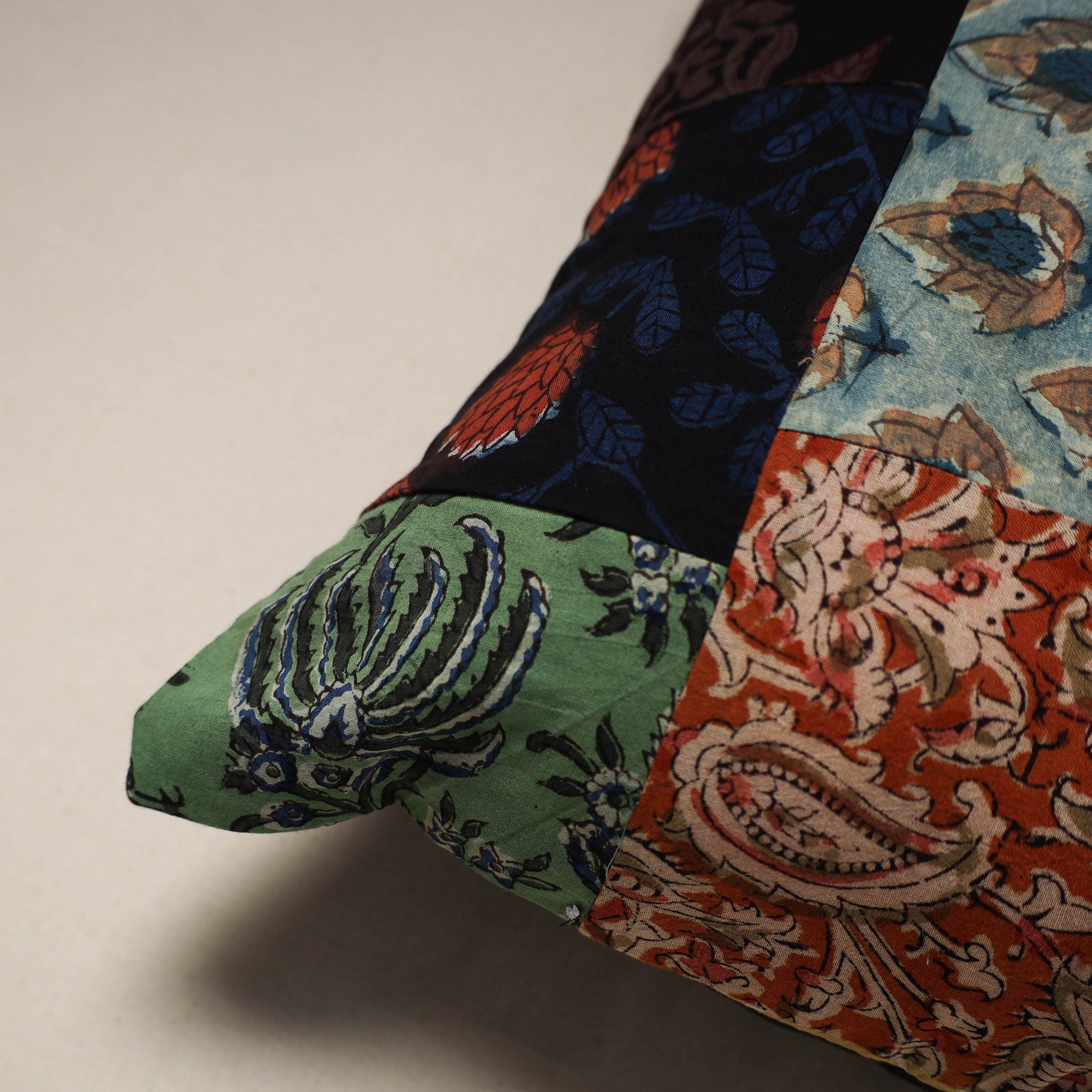 Handcrafted cotton patchwork cushion cover 62