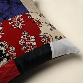 Multicolor - handcrafted cotton patchwork cushion cover 63