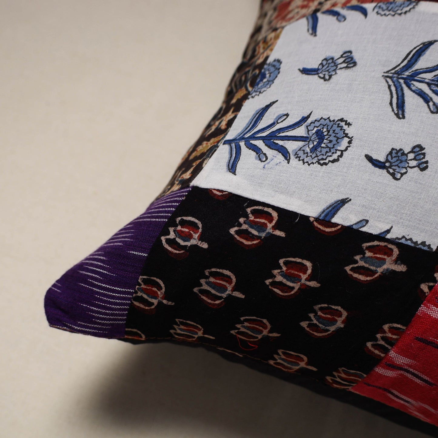 Handcrafted cotton patchwork cushion cover 65