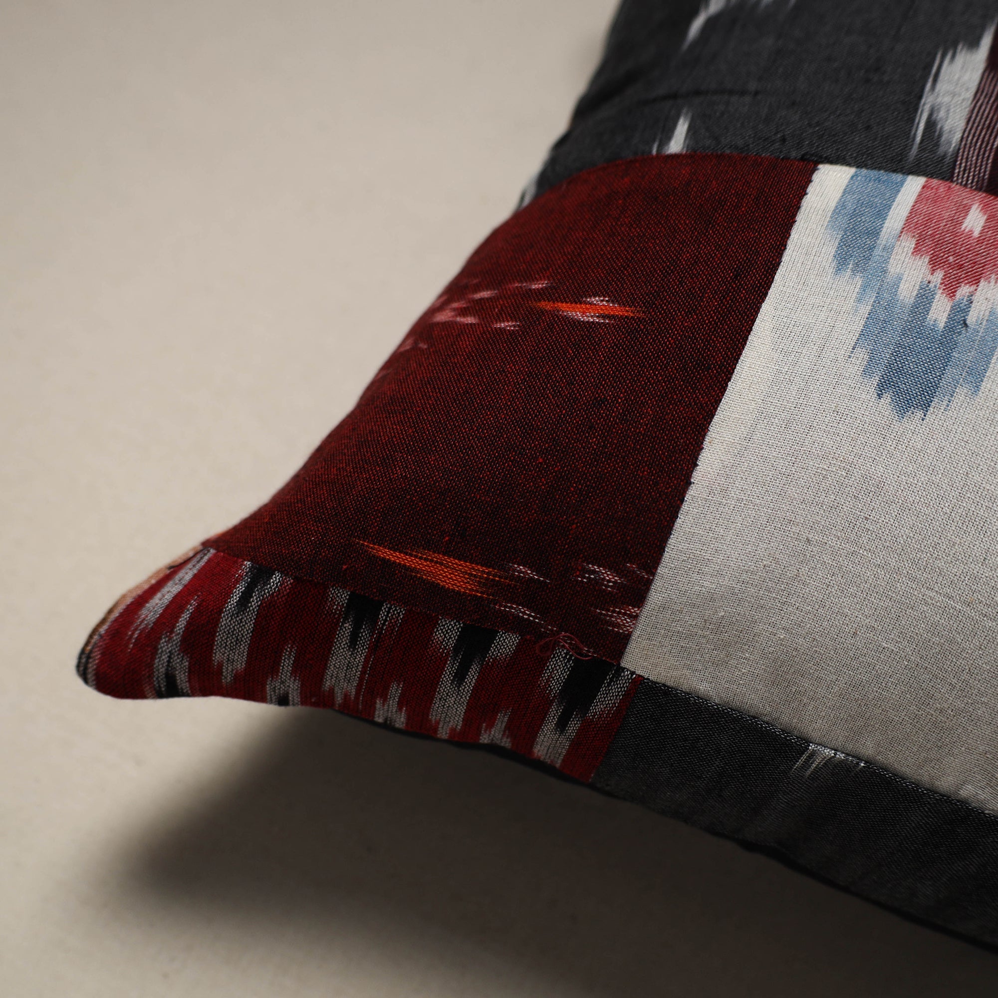 Multicolor - handcrafted cotton patchwork cushion cover 65