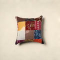 Multicolor - handcrafted cotton patchwork cushion cover 66
