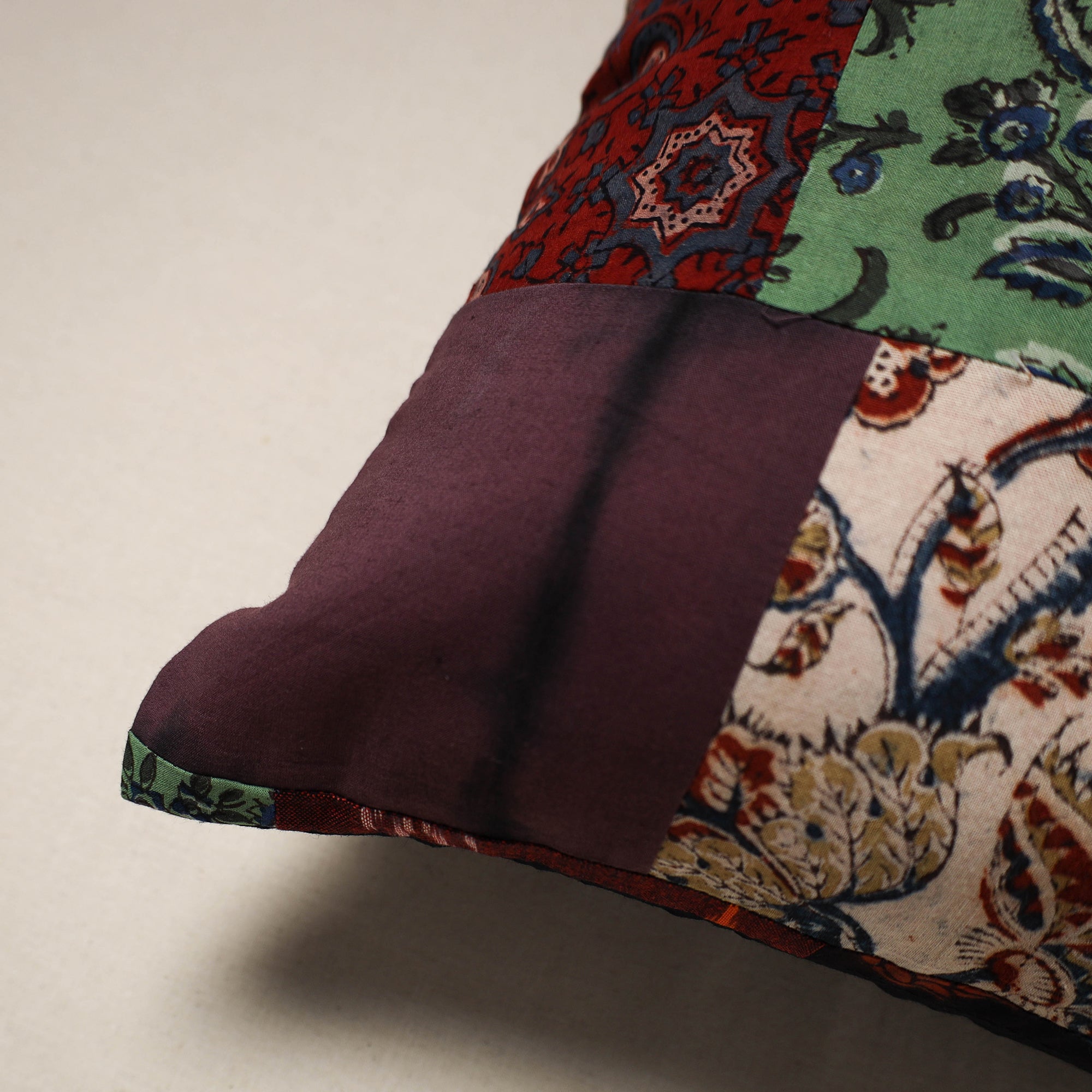 Handcrafted cotton patchwork cushion cover 67