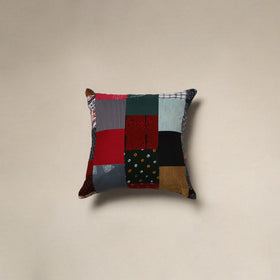 Multicolor - handcrafted cotton patchwork cushion cover 67