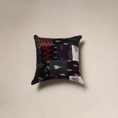 Multicolor - handcrafted cotton patchwork cushion cover 68