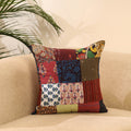 Buy Multicolor Handcrafted Cotton Patchwork Cushion Cover