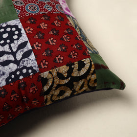 Multicolor - handcrafted cotton patchwork cushion cover 70