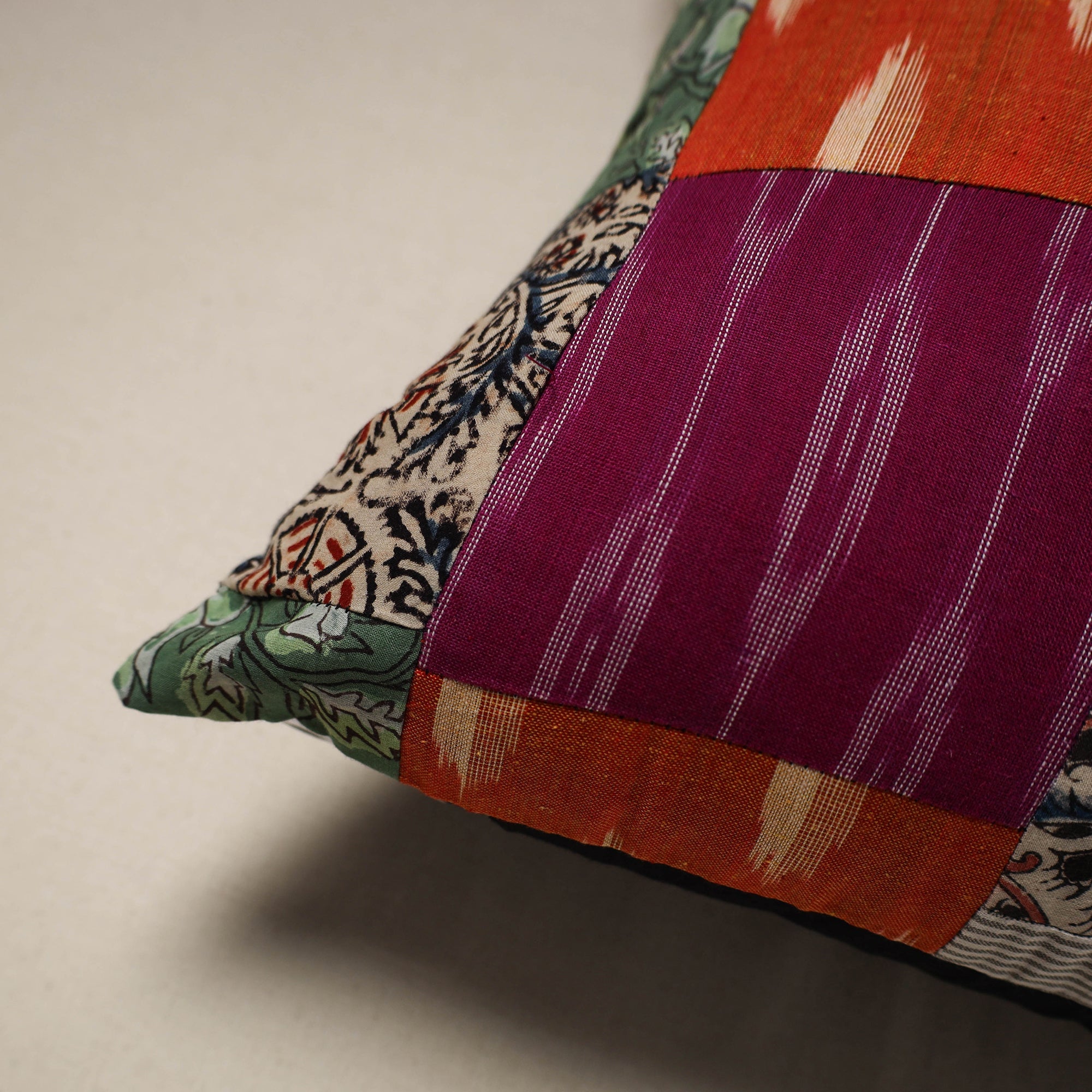 Handcrafted cotton patchwork cushion cover 70