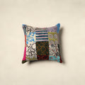 Multicolor - handcrafted cotton patchwork cushion cover 71