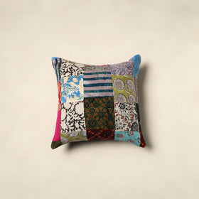 Multicolor - handcrafted cotton patchwork cushion cover 71