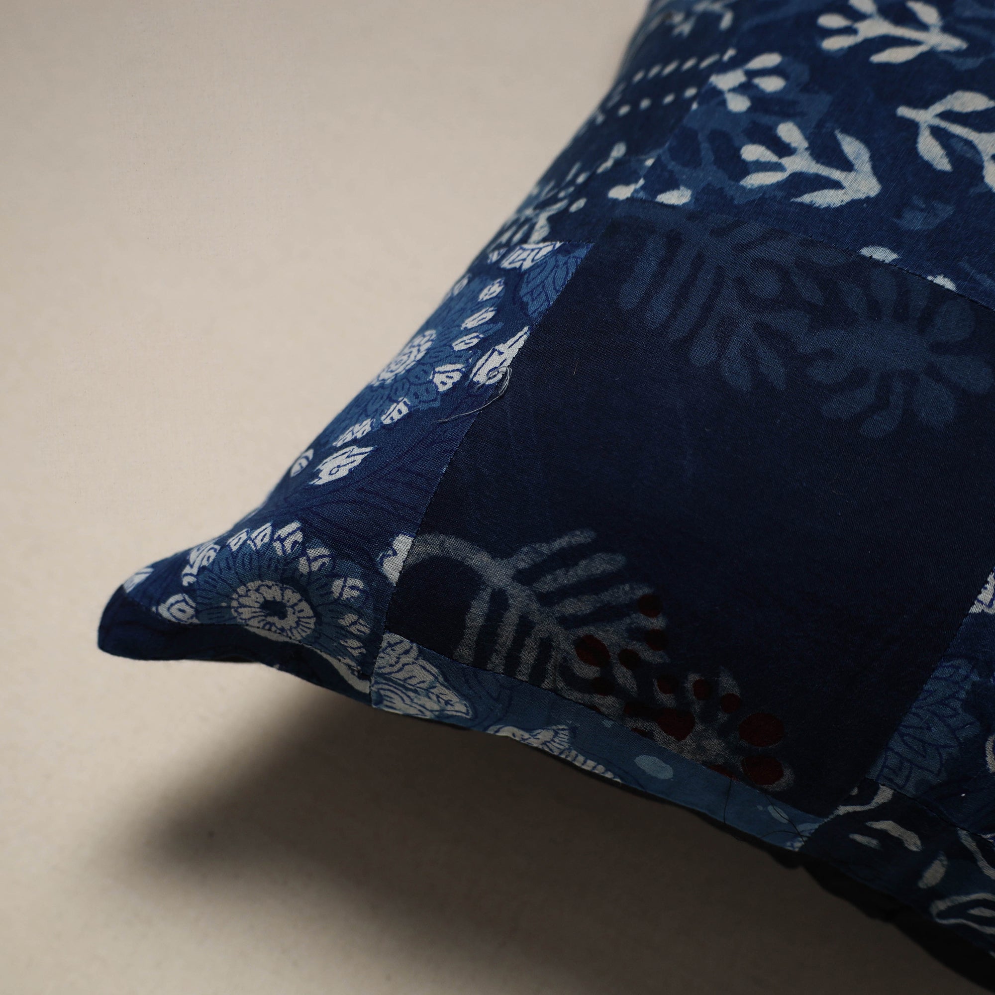 Multicolor - handcrafted cotton patchwork cushion cover 71