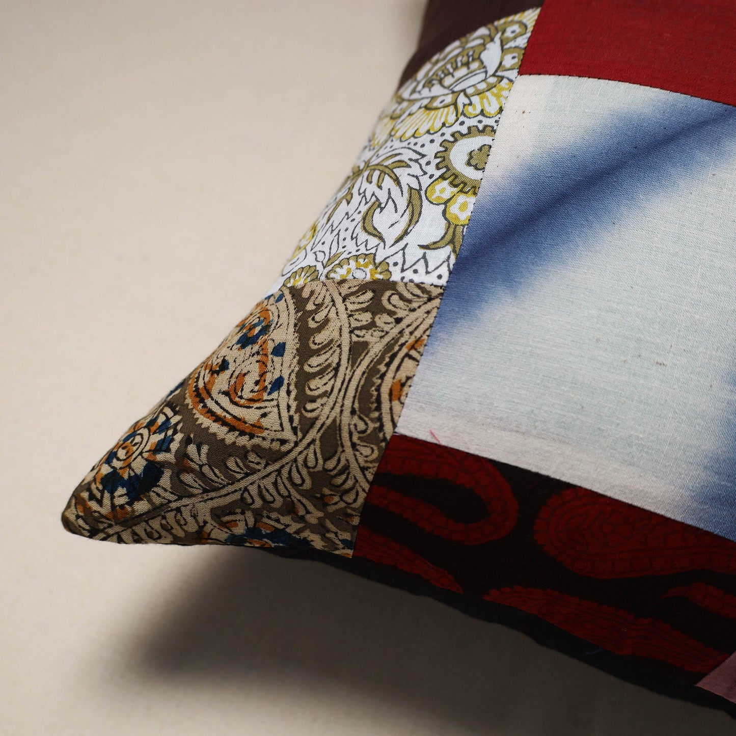 Handcrafted cotton patchwork cushion cover 71