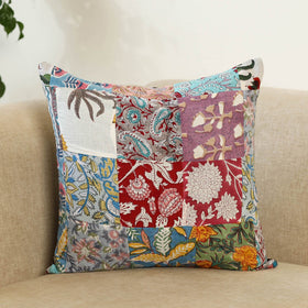  Multicolor Handcrafted Cotton Patchwork Cushion Cover