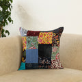 Multicolor - handcrafted cotton patchwork cushion cover 74