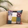 Buy Multicolor Handcrafted Cotton Patchwork Cushion Cover