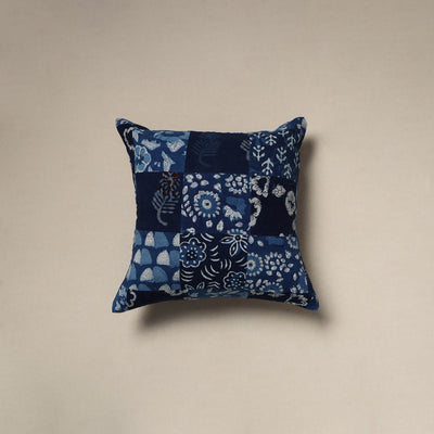 Multicolor - handcrafted cotton patchwork cushion cover 75