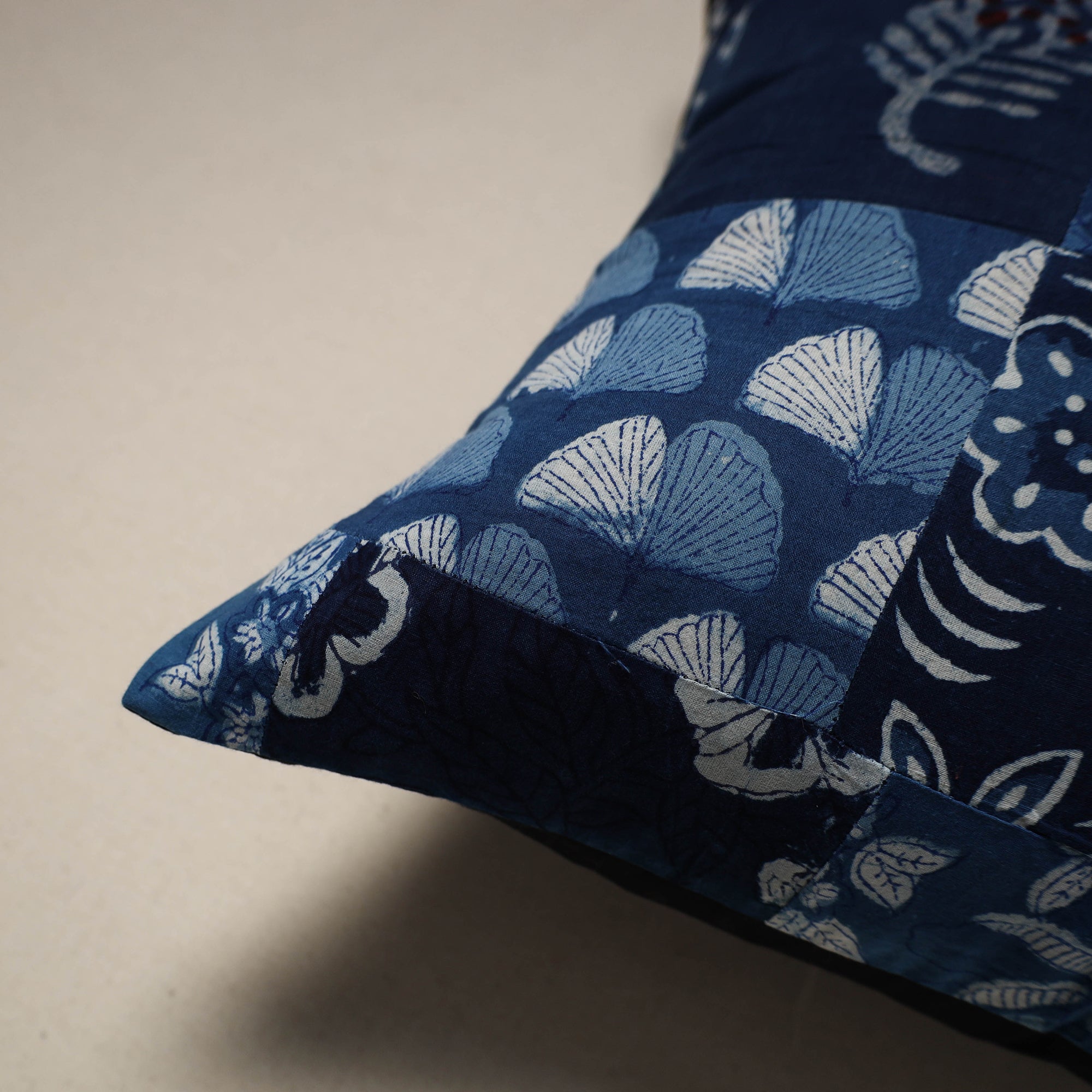 Multicolor - handcrafted cotton patchwork cushion cover 75