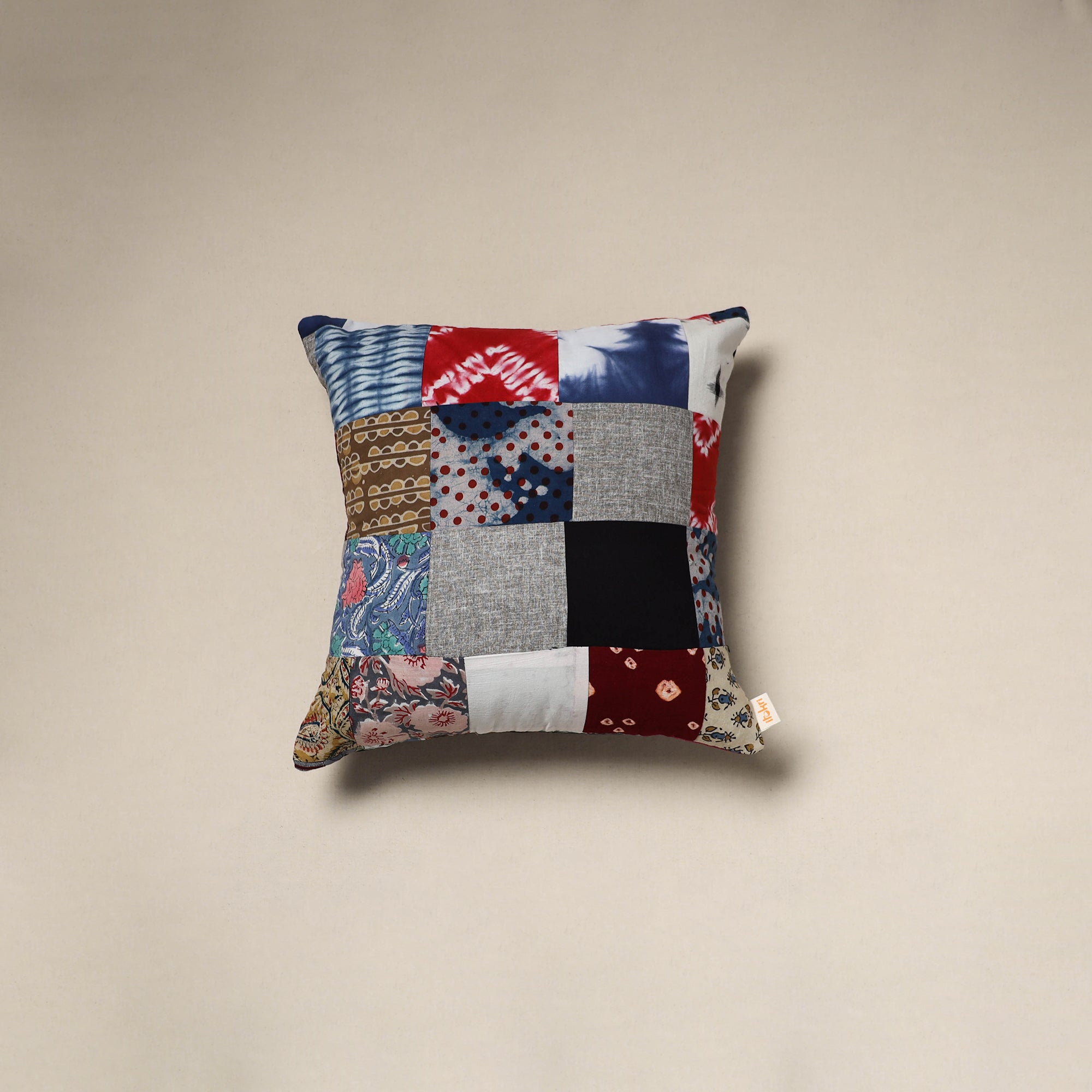 Handcrafted cotton patchwork cushion cover 75
