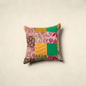Multicolor Handcrafted Cotton Patchwork Cushion Cover