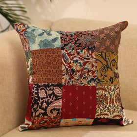 Buy Multicolor Handcrafted Cotton Patchwork Cushion Cover
