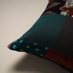 Multicolor - handcrafted cotton patchwork cushion cover 77