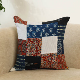  Multicolor Handcrafted Cotton Patchwork Cushion Cover