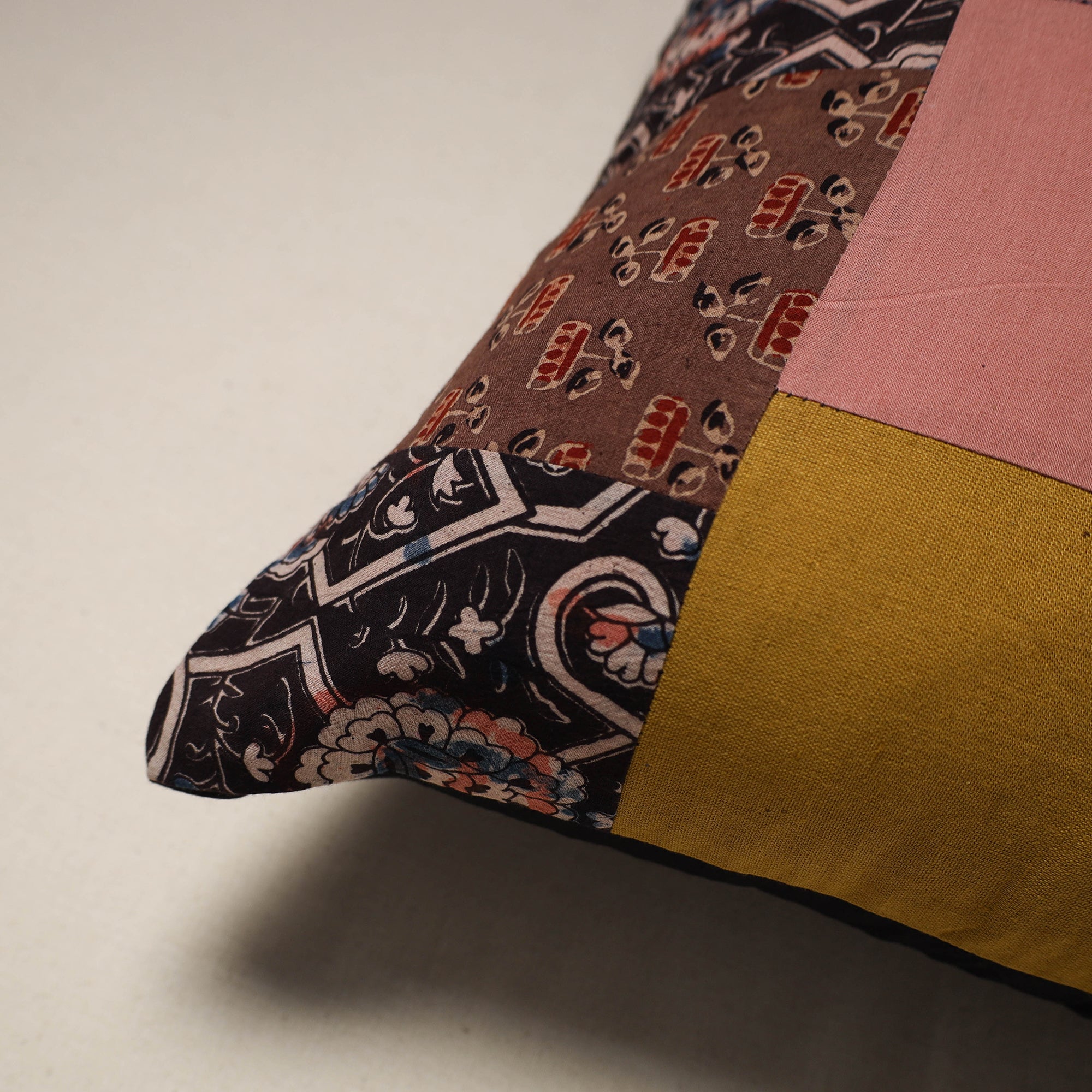 Handcrafted cotton patchwork cushion cover 78