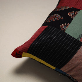 Multicolor - handcrafted cotton patchwork cushion cover 78