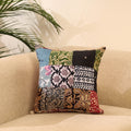 Buy Multicolor Handcrafted Cotton Patchwork Cushion Cover