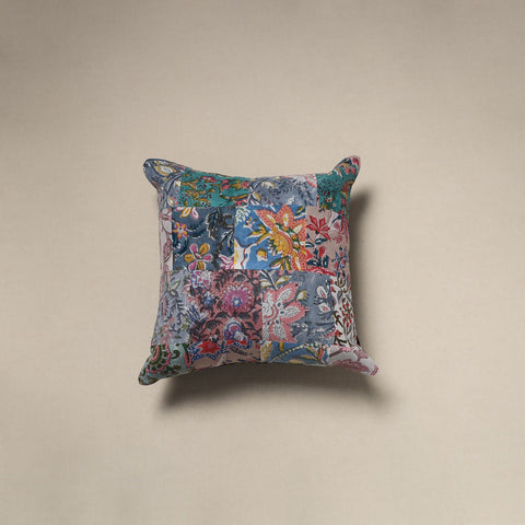 Multicolor - handcrafted cotton patchwork cushion cover 80