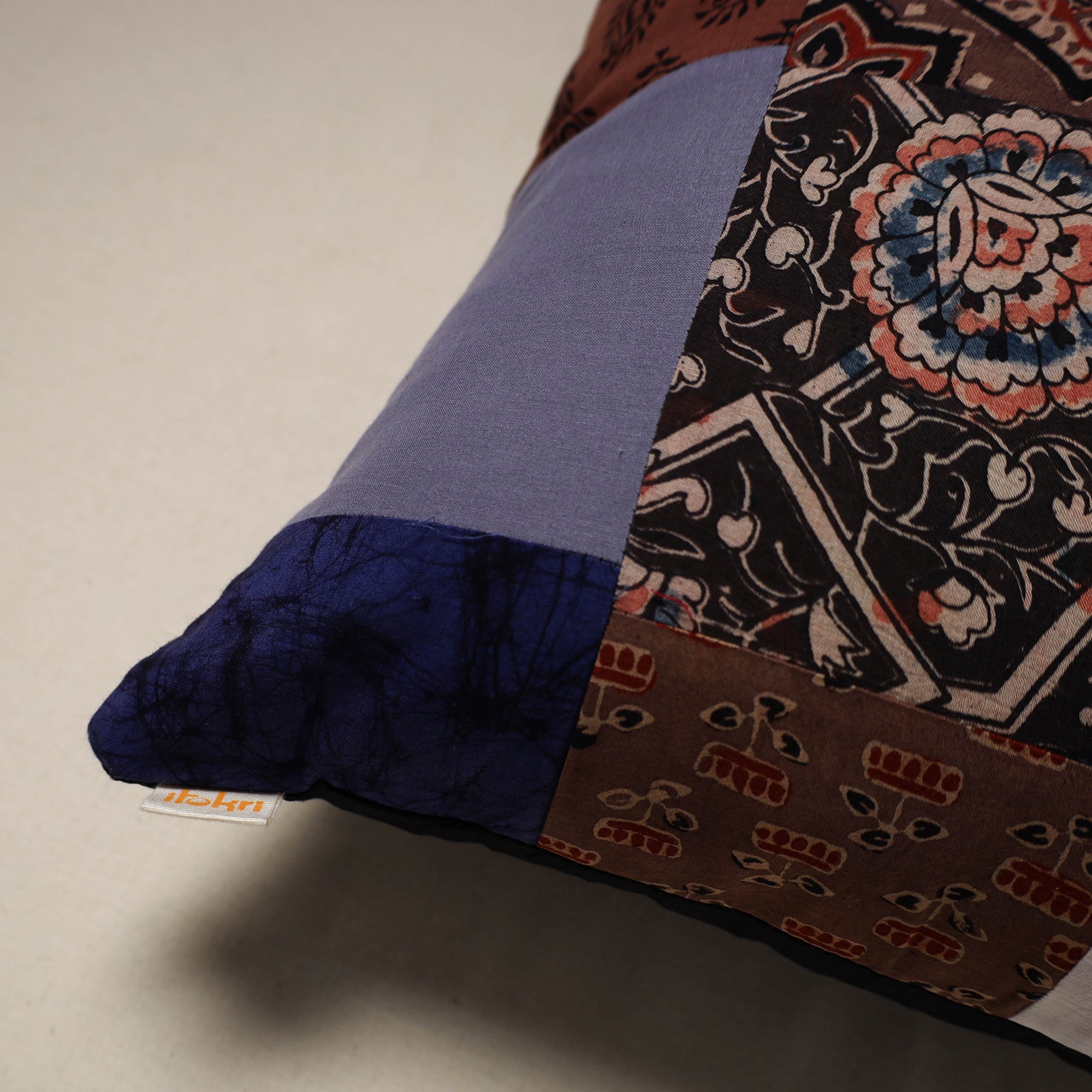 Handcrafted cotton patchwork cushion cover 81