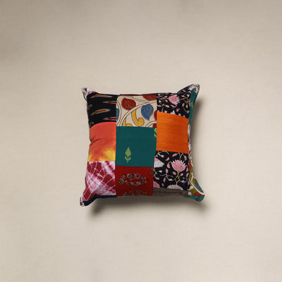Multicolor - handcrafted cotton patchwork cushion cover 81