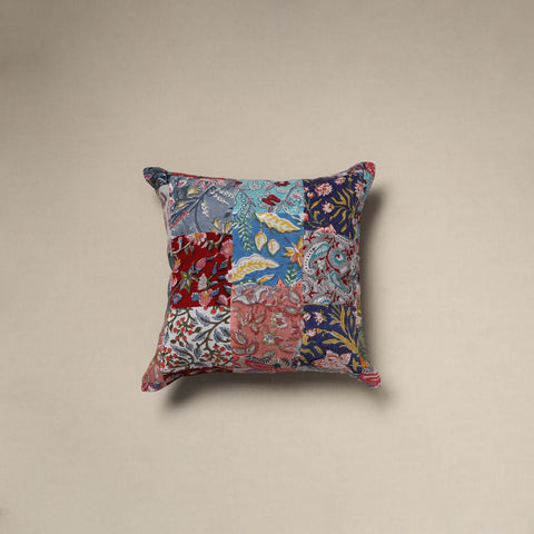 Multicolor - handcrafted cotton patchwork cushion cover 82
