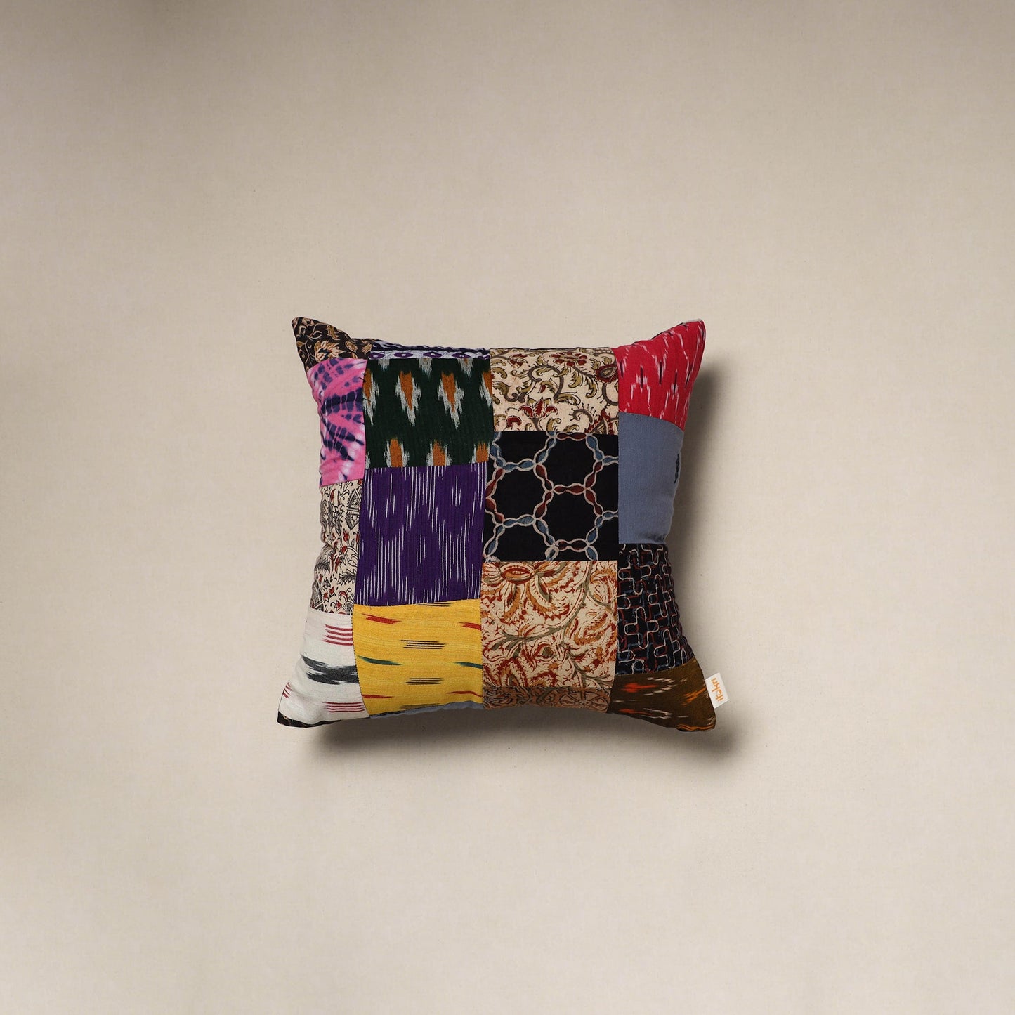 Handcrafted cotton patchwork cushion cover 82