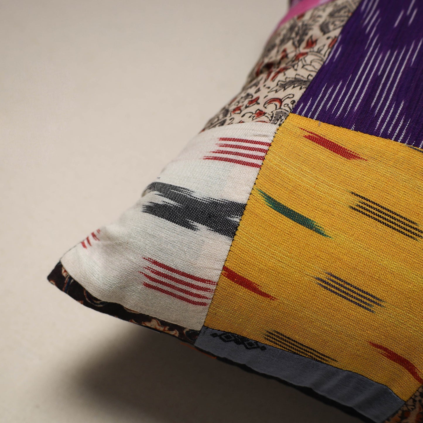 Handcrafted cotton patchwork cushion cover 82