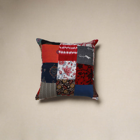 Handcrafted cotton patchwork cushion cover 83