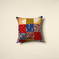 Multicolor Handcrafted Cotton Patchwork Cushion Cover
