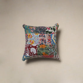 Multicolor - handcrafted cotton patchwork cushion cover 84