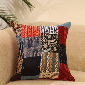 Buy Multicolor Handcrafted Cotton Patchwork Cushion Cover