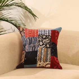Buy Multicolor Handcrafted Cotton Patchwork Cushion Cover