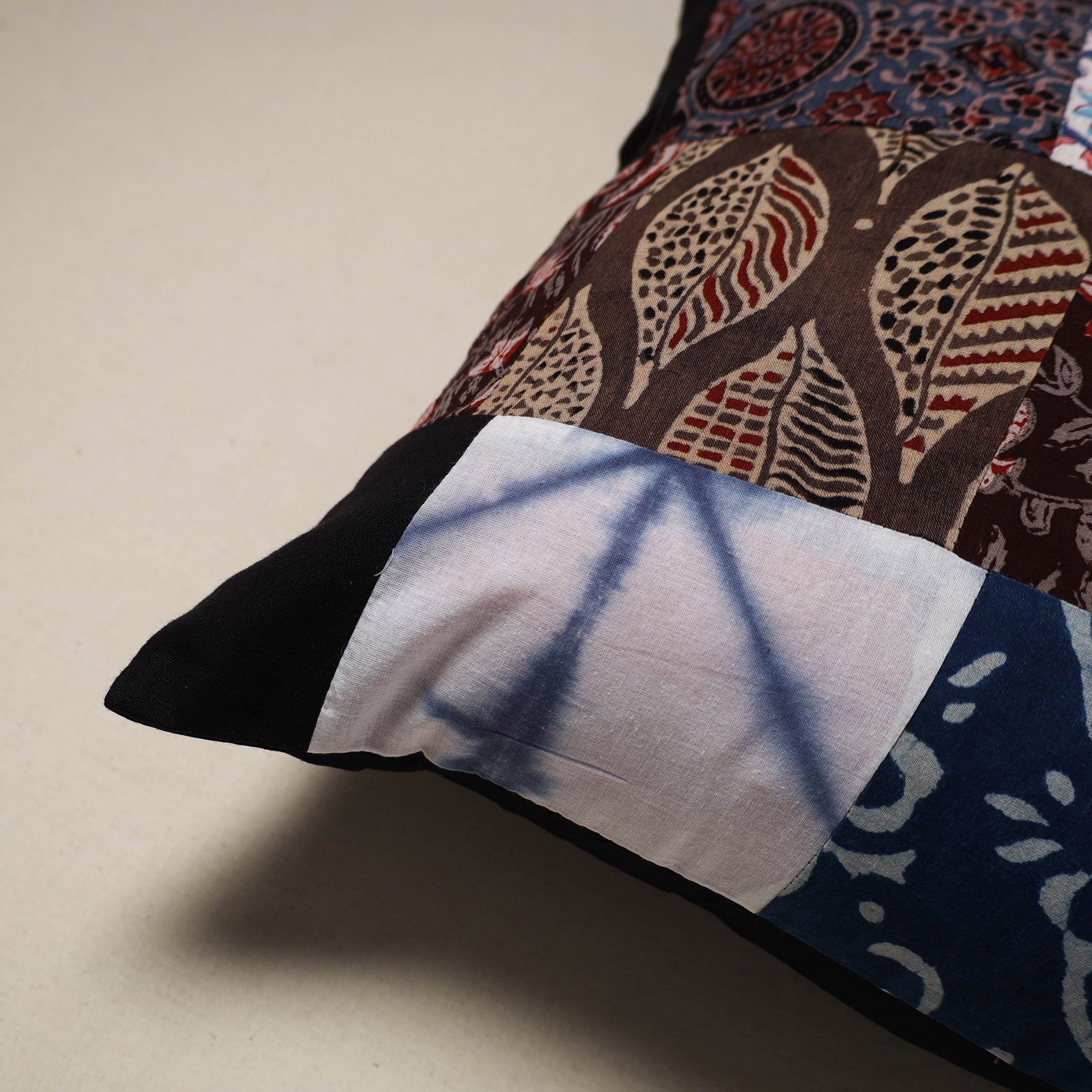 Handcrafted cotton patchwork cushion cover 84