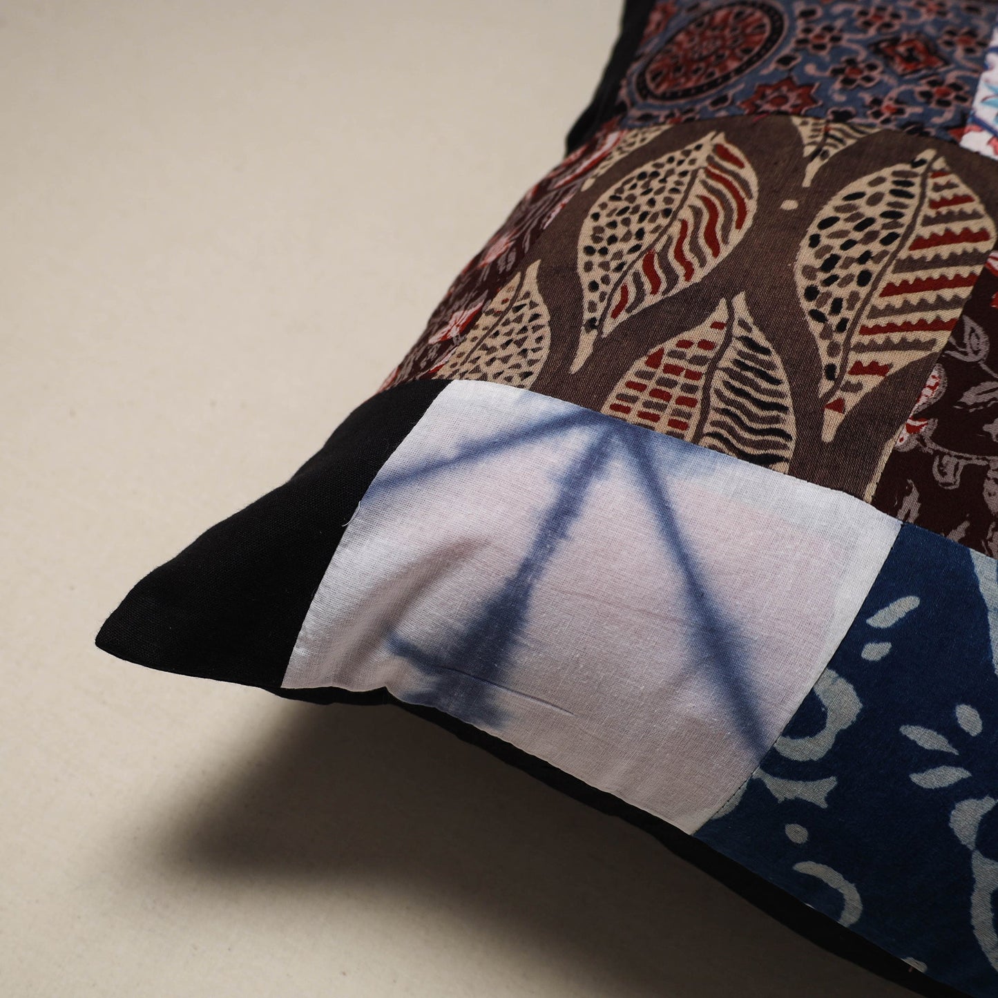 Handcrafted cotton patchwork cushion cover 84