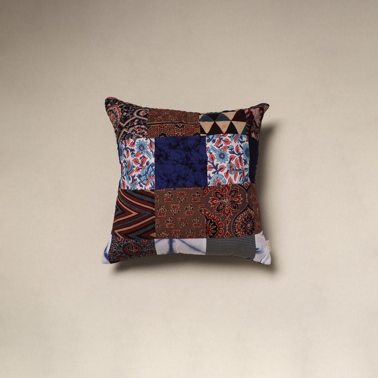 Handcrafted cotton patchwork cushion cover 85