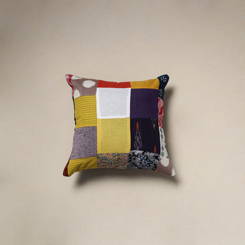 Multicolor - handcrafted cotton patchwork cushion cover 85